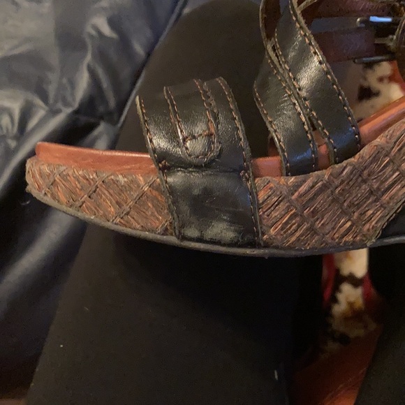 Women’s leather wedge strappy sandals - size 7 - Picture 6 of 6